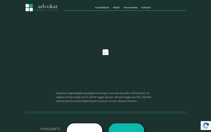 Screenshot of kariannehulaas.no