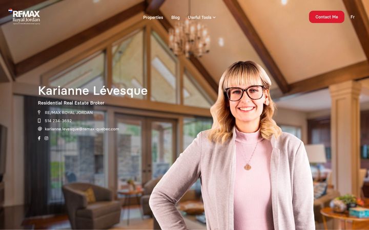 Screenshot of kariannelevesque.com