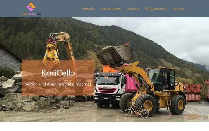 Screenshot of karicello.ch