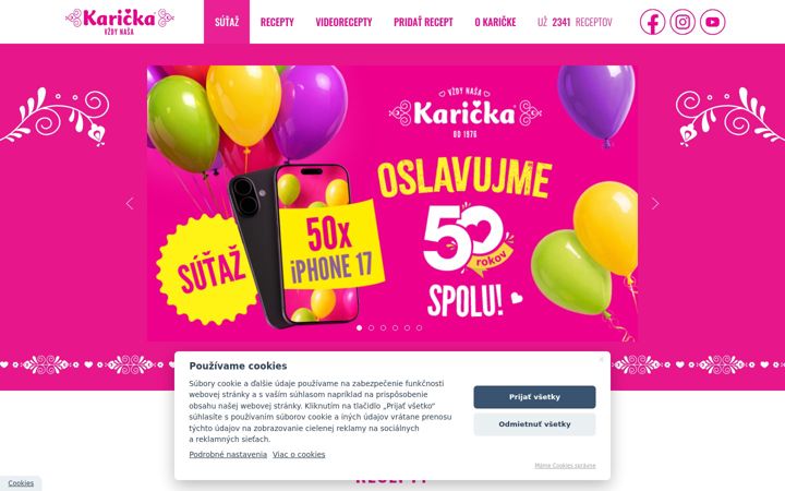 Screenshot of karicka.sk