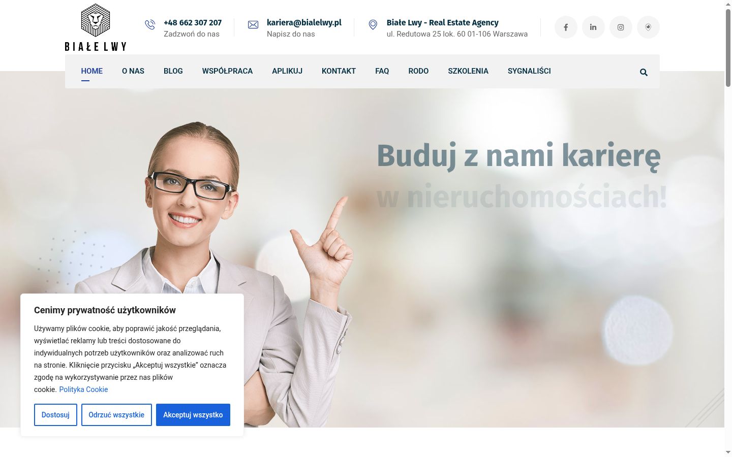 Képernyőkép a bármilyen interakció előtt megjelenő hozzájárulási bannerről