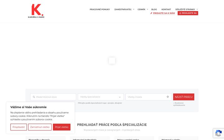 Screenshot of karierasnami.sk