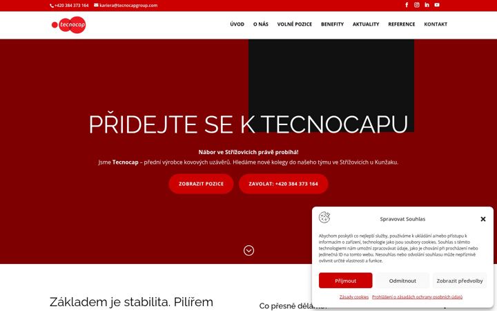 Screenshot of karieratecnocap.cz