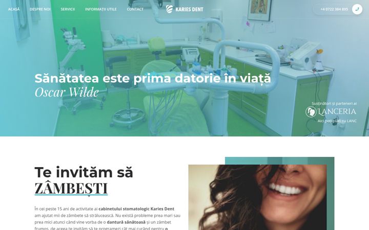 Screenshot of kariesdent.ro