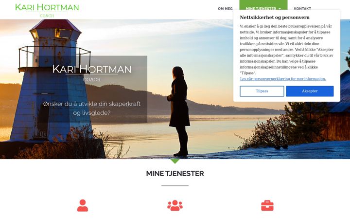 Screenshot of karihortman.no
