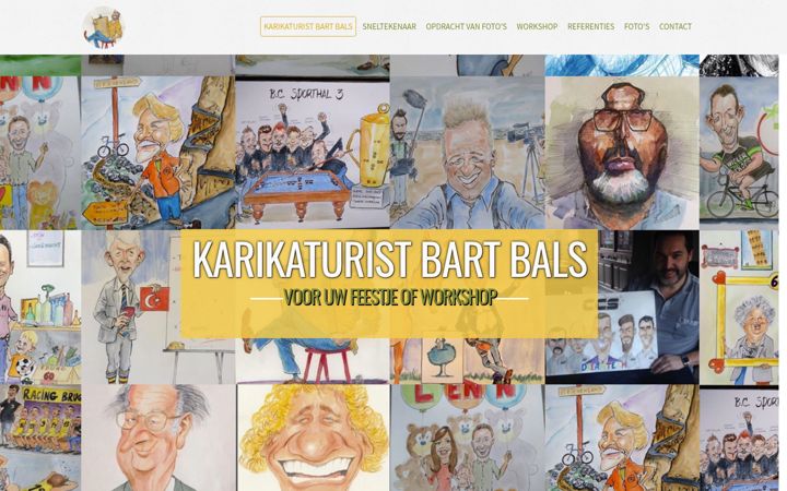 Screenshot of karikaturenbartbals.be