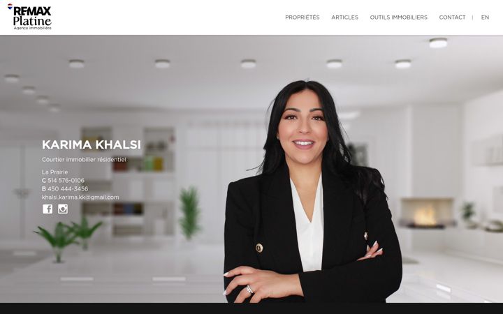 Screenshot of karimakhalsi.com
