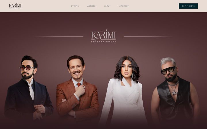 Screenshot of karimientertainment.com