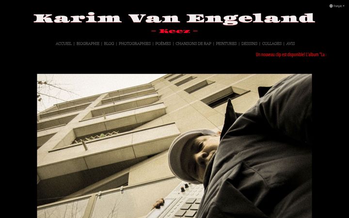 Screenshot of karimvanengeland.com