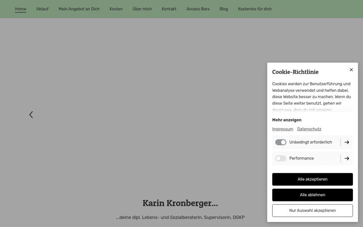 Screenshot of karin-kronberger.at