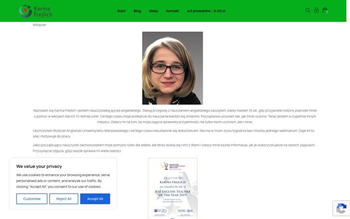 Screenshot of karinafrejlich.pl