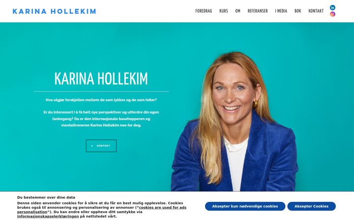 Screenshot of karinahollekim.no