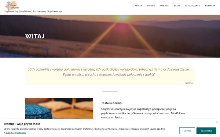 Screenshot of karinajankowska.com