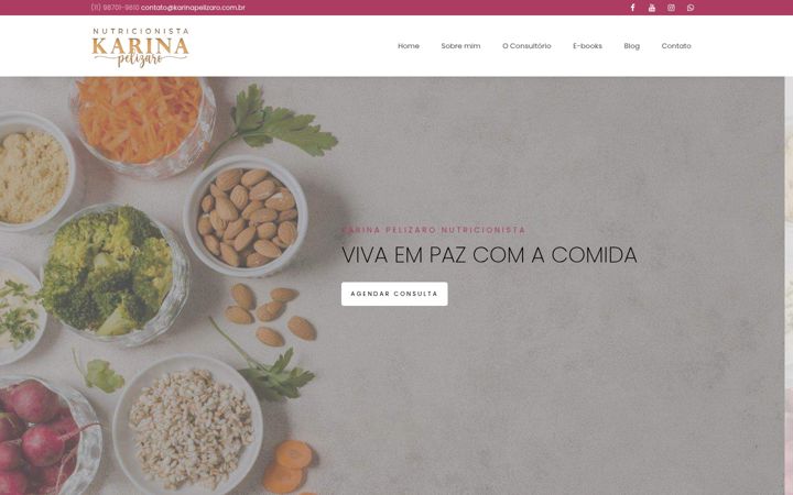 Screenshot of karinapelizaro.com.br