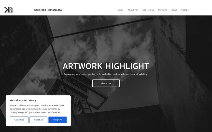 Screenshot of karinbaliphotography.com