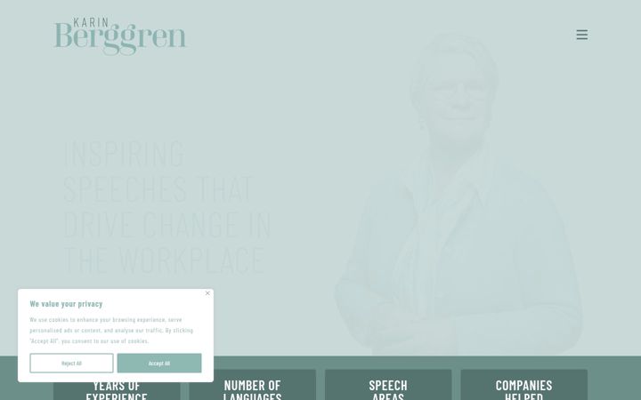 Screenshot of karinberggren.com