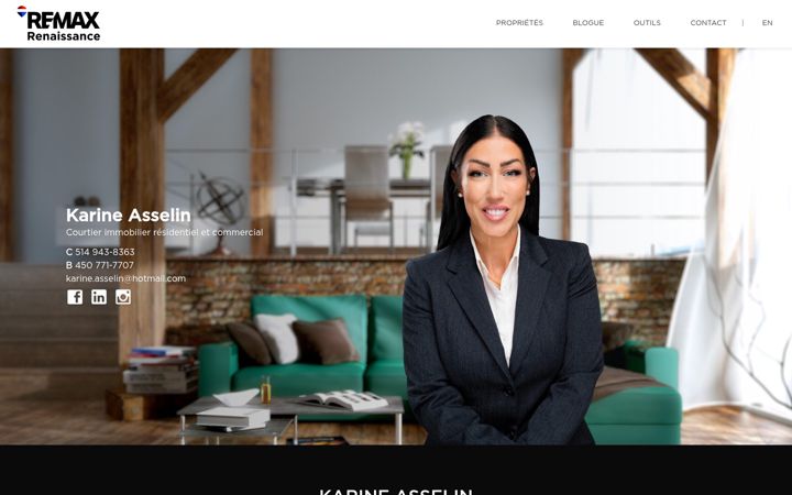 Screenshot of karineasselin.com