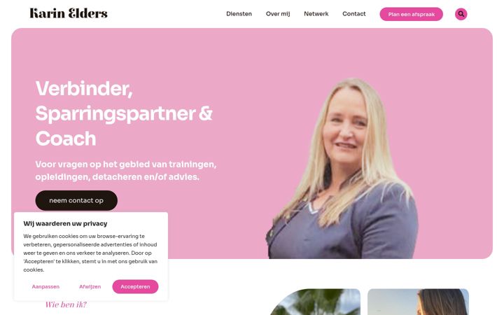 Screenshot of karinelders.nl