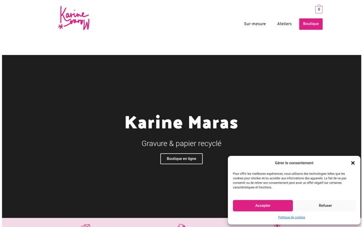 Screenshot of karinemaras.fr