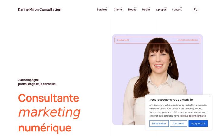 Screenshot of karinemiron.com
