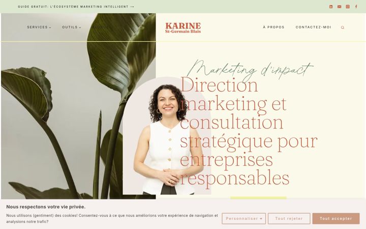 Screenshot of karinestgermainblais.com
