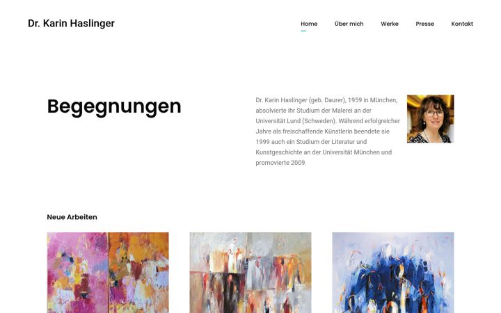 Screenshot of karinhaslinger.de