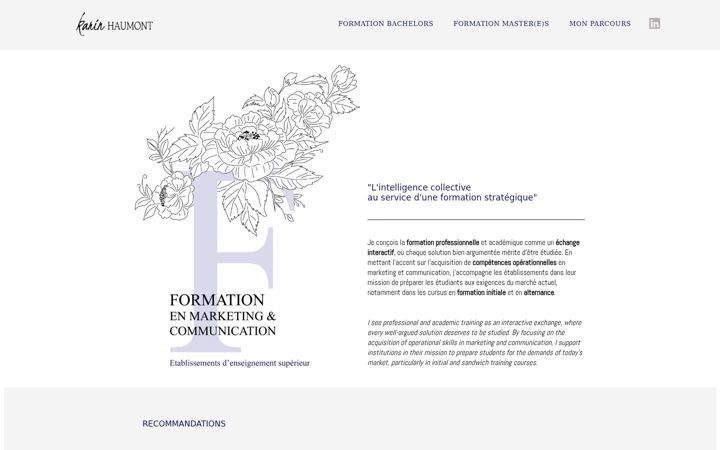 Screenshot of karinhaumont.com