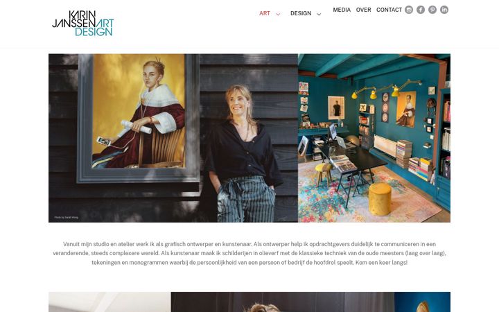 Screenshot di karinjanssenartanddesign.com