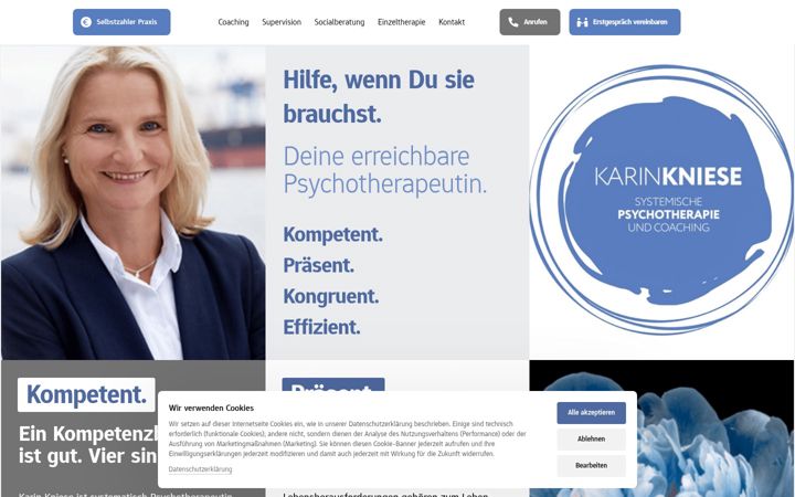 Screenshot of karinkniese.de
