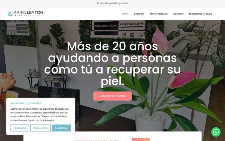Screenshot of karinleyton.com