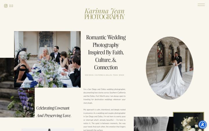 Screenshot of karinnajeanphotography.com