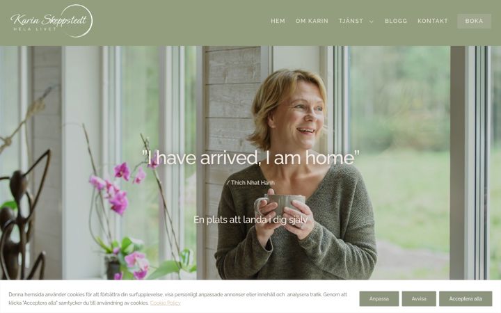 Screenshot of karinskeppstedt.se