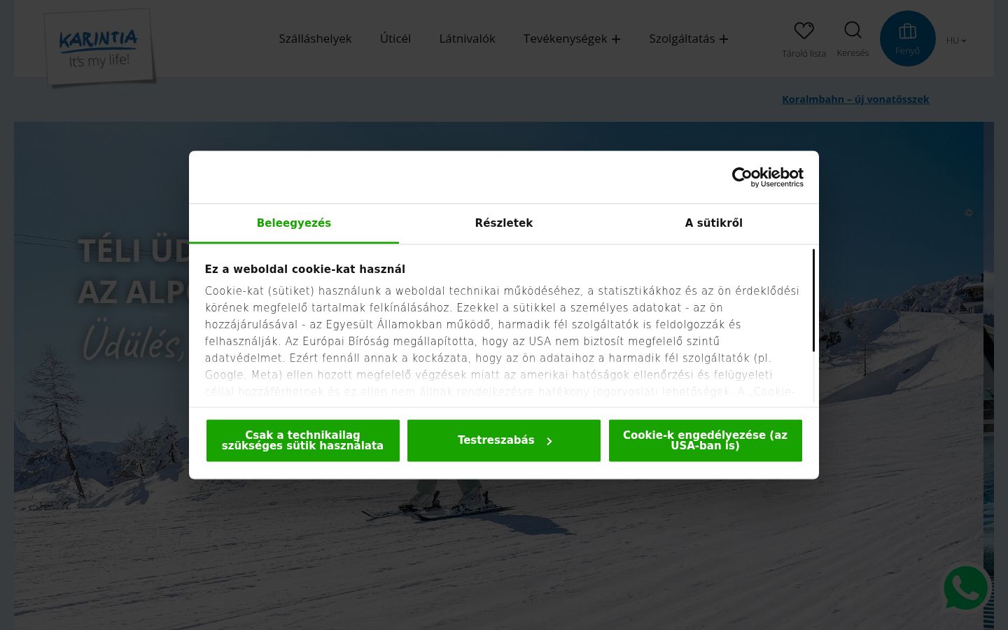 Screenshot van de toestemmingsbanner zoals getoond vóór enige interactie