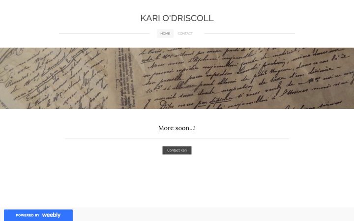 Snímek obrazovky kariodriscoll.com
