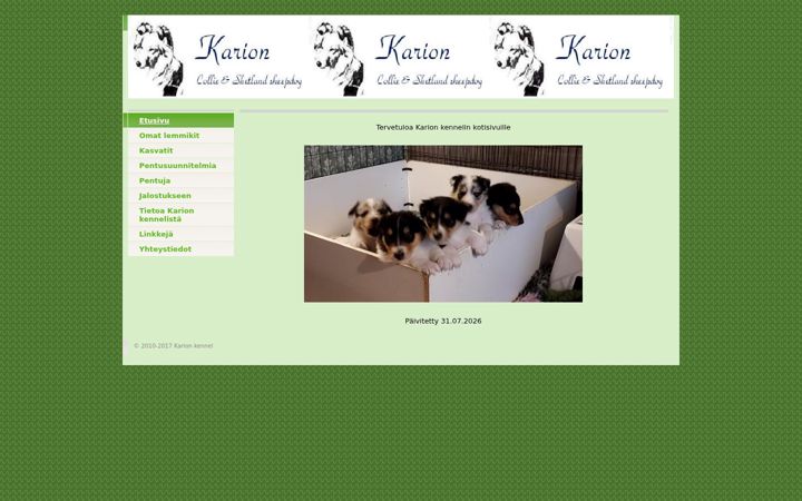 Screenshot of karionkennel.com