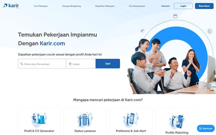 Screenshot of karir.com