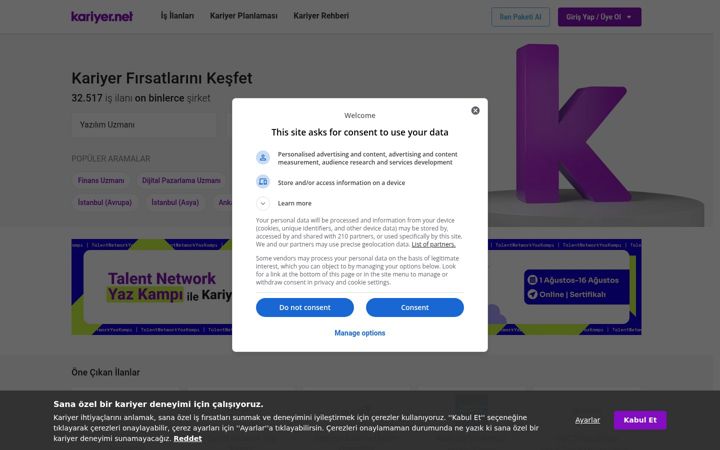 Zrzut ekranu kariyer.net
