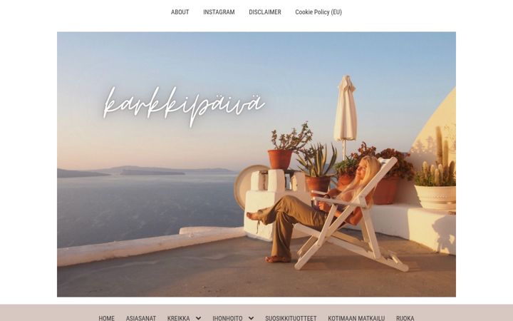 Screenshot of karkkipaivablogi.com