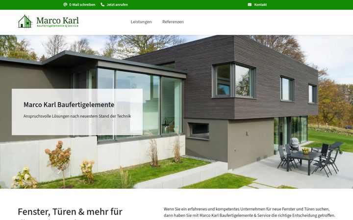 Screenshot of karl-baufertigelemente.de
