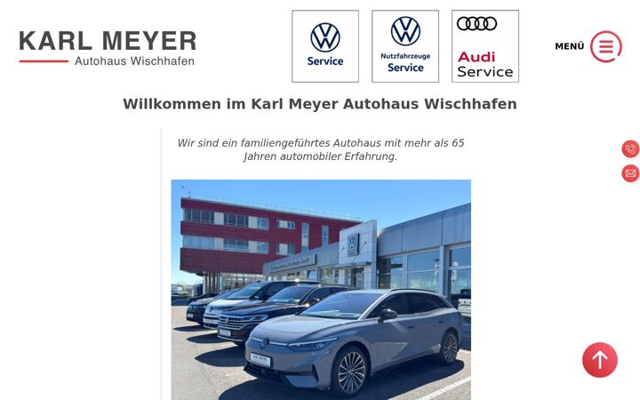 Screenshot of karl-meyer-autohaus.de