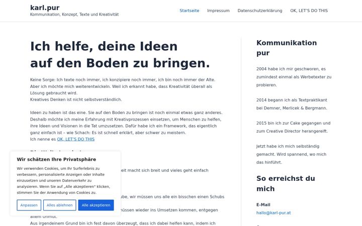 Screenshot of karl-pur.at