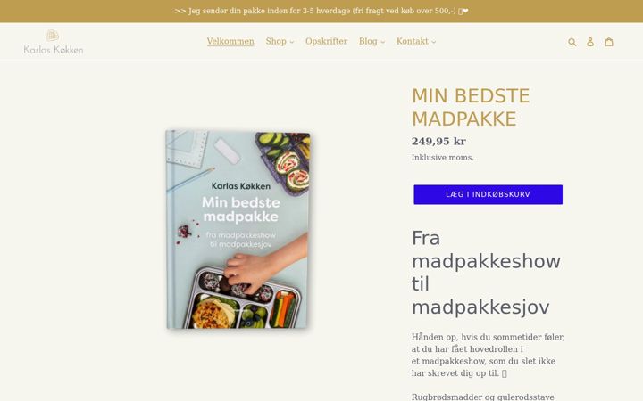 Screenshot von karlas-koekken.dk
