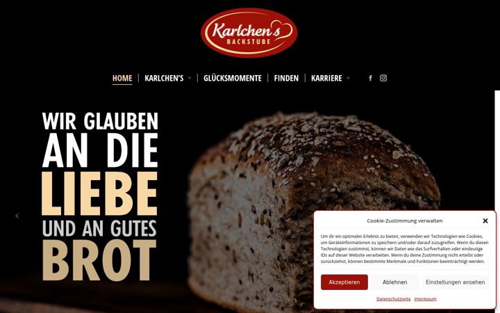 Screenshot of karlchens-backstube.de
