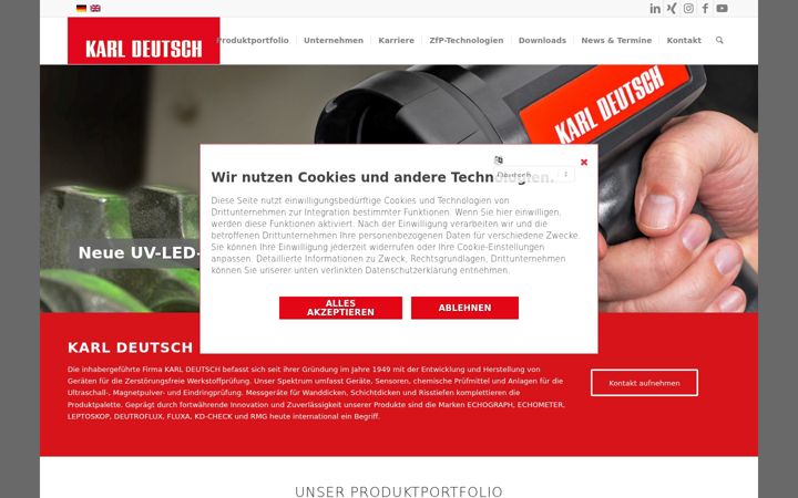Screenshot van karldeutsch.de