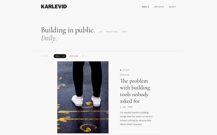 Screenshot of karlevid.at