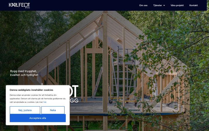 Screenshot of karlfeldtbygg.se
