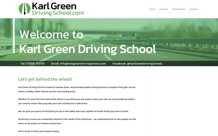 Screenshot of karlgreendrivingschool.com