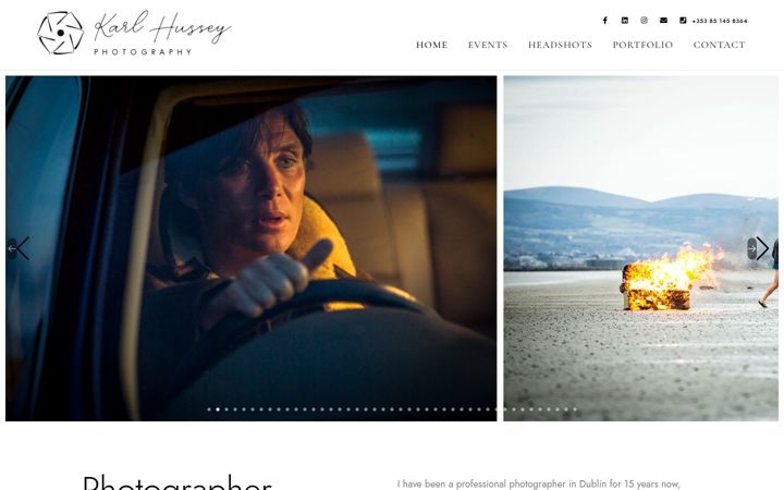 Screenshot of karlhussey.com