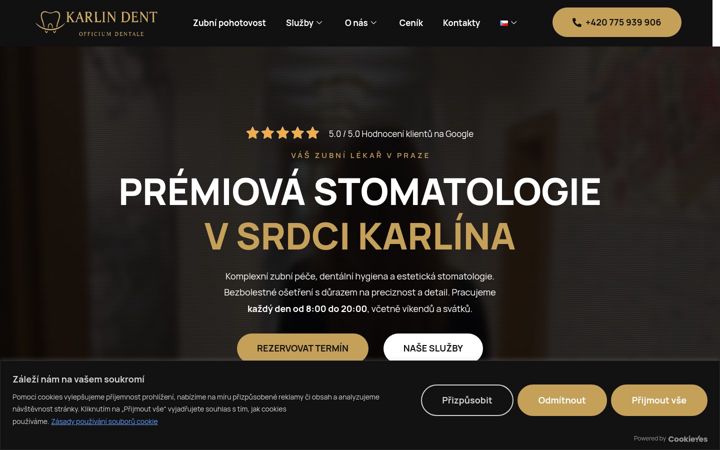 Screenshot of karlindent.cz
