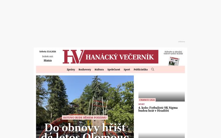 Screenshot of karlovarskyvecernik.cz